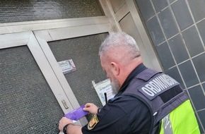 Einbruch in Herner Geschäft: Täter schlagen Eingangstür mit Gullydeckel ein und entwenden Unbekanntes Polizeipräsidium Hamm